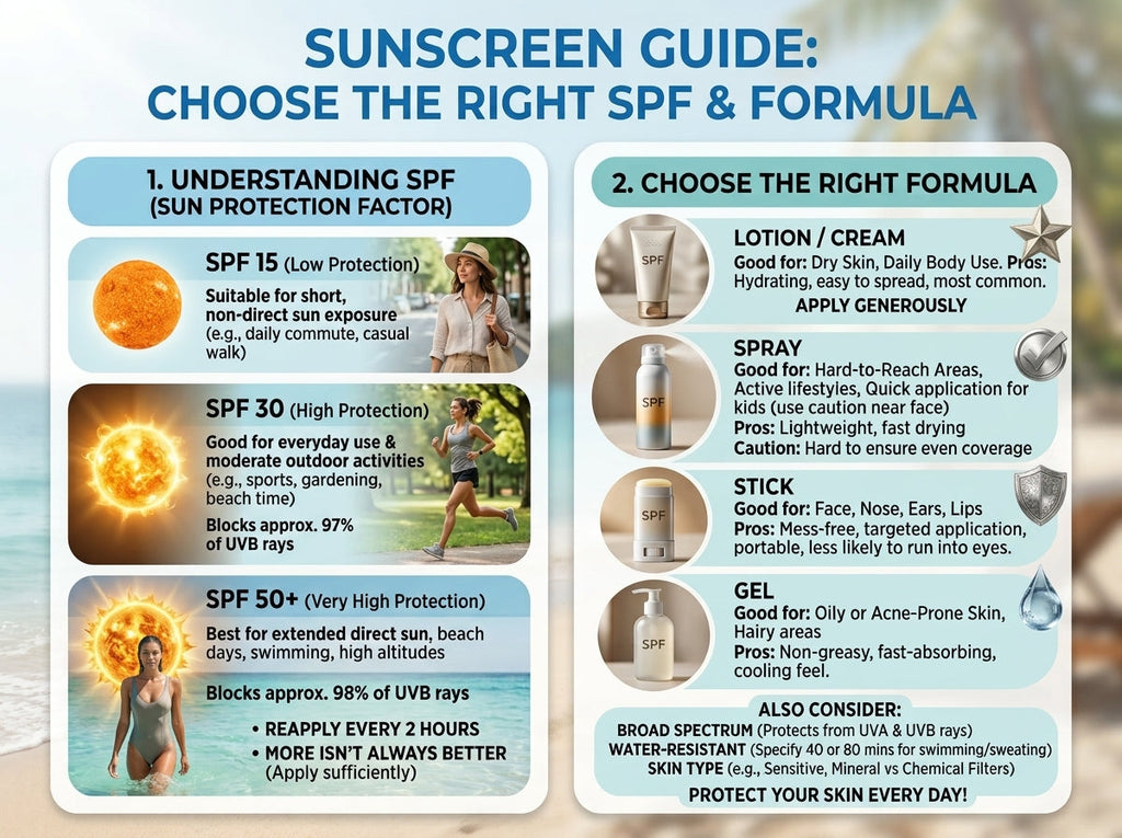 Sunscreen Guide: How to Choose the Right SPF