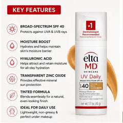 EltaMD UV Daily SPF 40 Tinted Face Sunscreen Moisturizer – 1.7 oz Eshoppingmart