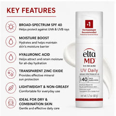 EltaMD UV Daily Broad-Spectrum SPF 40 Facial Sunscreen Moisturizer – 1.7 oz Eshoppingmart