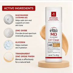 EltaMD UV Clear Tinted Broad-Spectrum SPF 46 Facial Sunscreen – 1.7 oz Eshoppingmart