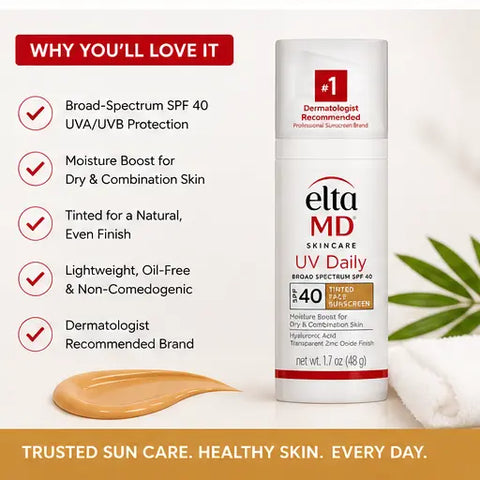 EltaMD UV Daily SPF 40 Tinted Face Sunscreen Moisturizer – 1.7 oz Eshoppingmart