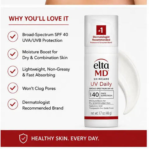 EltaMD UV Daily Broad-Spectrum SPF 40 Facial Sunscreen Moisturizer – 1.7 oz Eshoppingmart