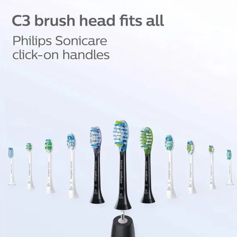 Philips Sonicare C3 Premium Plaque Control Brush Heads – 4-Pack, Black Eshoppingmart