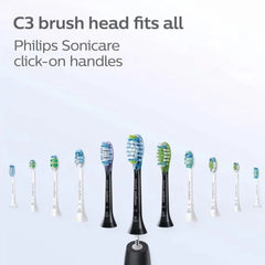 Philips Sonicare C3 Premium Plaque Control Brush Heads – 4-Pack, Black Eshoppingmart