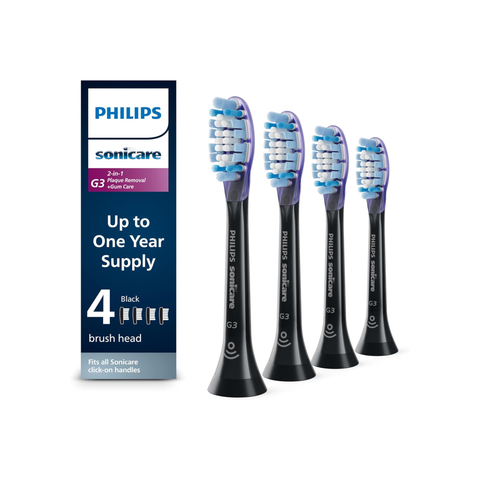 Philips Sonicare G3 Premium Gum Care Replacement Toothbrush heads – 4 Pack Black Eshoppingmart