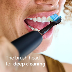Philips Sonicare C3 Two-in-One - Genuine Replacement Electric Toothbrush Heads, Black-HX9042/95 Eshoppingmart