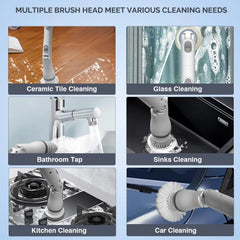 Electric Spin Scrubber – Cordless Cleaning Brush with 6 Detachable Brush Heads Eshoppingmart