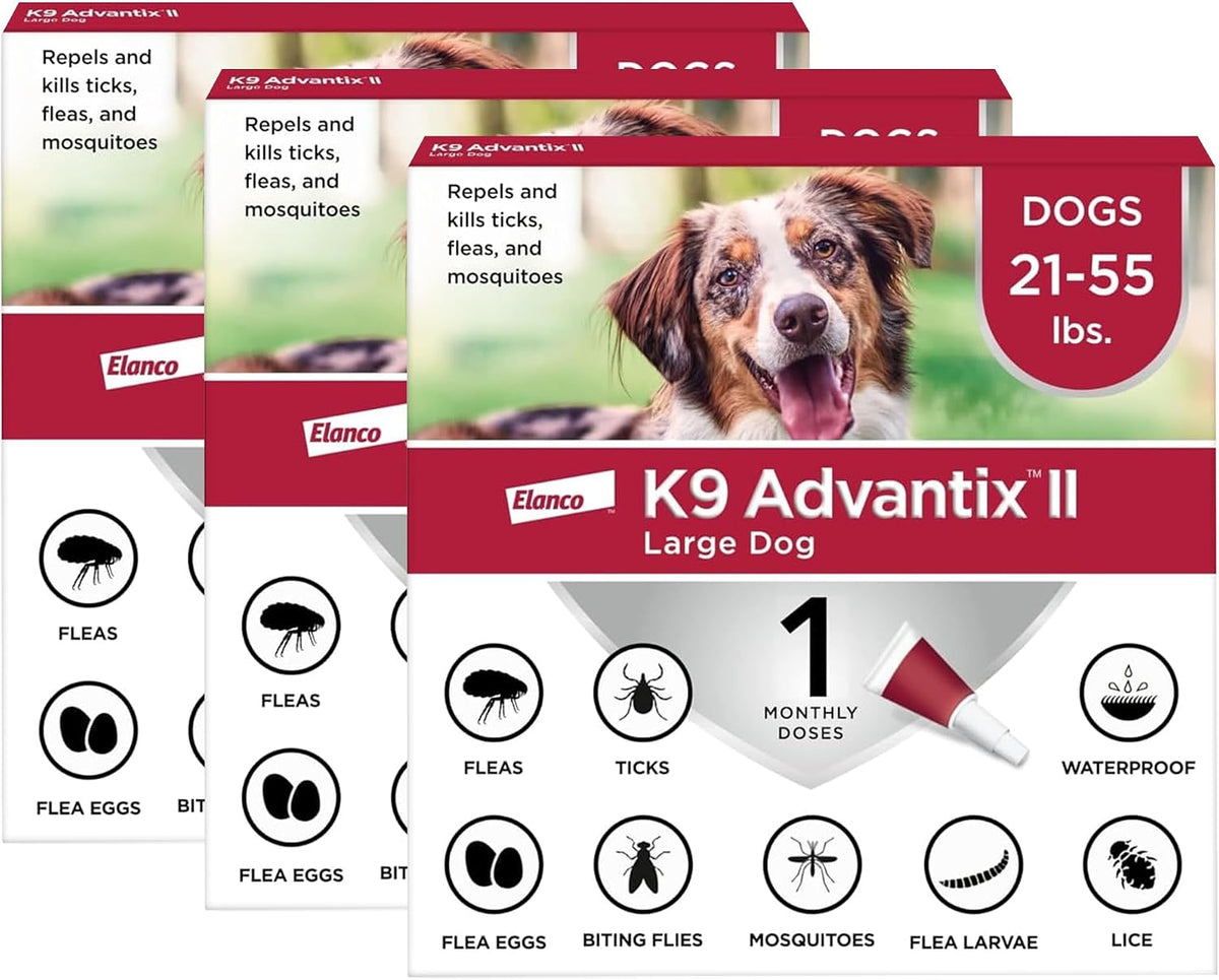 K9 Advantix II Flea & Tick Topical for Large Dogs 21–55 lbs., 6ct