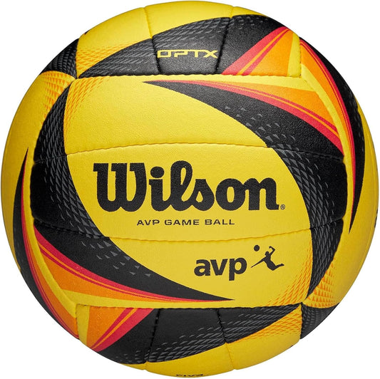 Wilson AVP OPTX Official Beach Volleyball Tour Match Game Ball - Black/Yellow