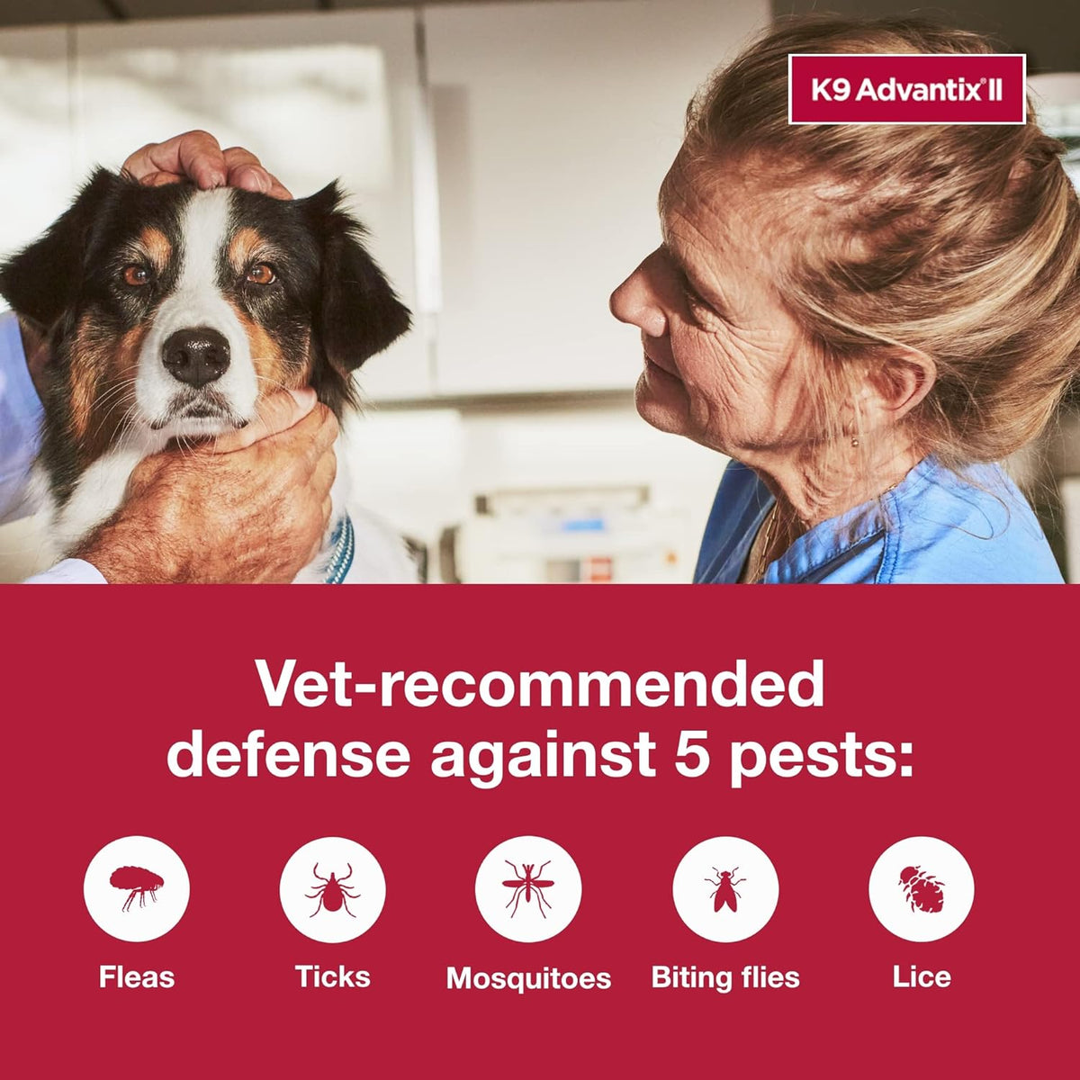 K9 Advantix II Flea & Tick Topical for Large Dogs 21–55 lbs., 6ct