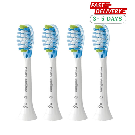 Philips Sonicare C3 Two-in-One Brush Heads, 4-Pack, 1 Year Supply, White Eshoppingmart