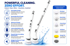 Electric Spin Scrubber – Cordless Cleaning Brush with 6 Detachable Brush Heads Eshoppingmart