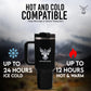 Greater Range Up-Graded 40 Oz Stainless Steel Double Wall Vacuum Insulated Travel Mug, with Two Lids & Straw, Black-Matte Finishing Eshoppingmart
