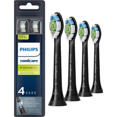 Philips Sonicare W DiamondClean Replacement Toothbrush Heads – 4 Pack, Black HX6064/95 Eshoppingmart