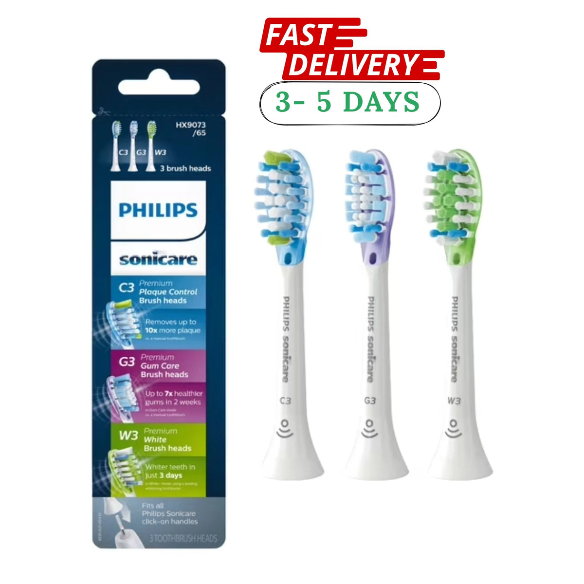 Philips Sonicare Premium Brush Head Variety Pack — C3, G3 & W3 Eshoppingmart