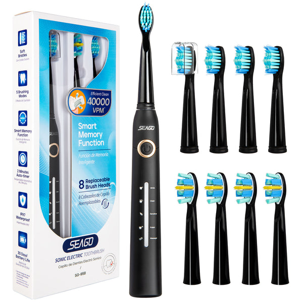 SEAGO Manufacturer SG958 Teeth Whitening Oral Care 5 Cleaning Modes Rechargeable Power  Electric Toothbrushes