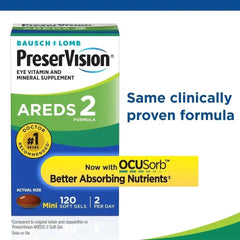 PreserVision Areds 2 Formula Eye Vitamin & Mineral Supplement Soft-Gels, 120 Ct Eshoppingmart