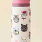 Owala UO Exclusive Cat Collage FreeSip 32 oz Pink Water Bottle Owala