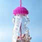 Starbucks Bearista Rose Red Bear Glass Tumbler Cold Cup w/ Straw 20oz 591ml