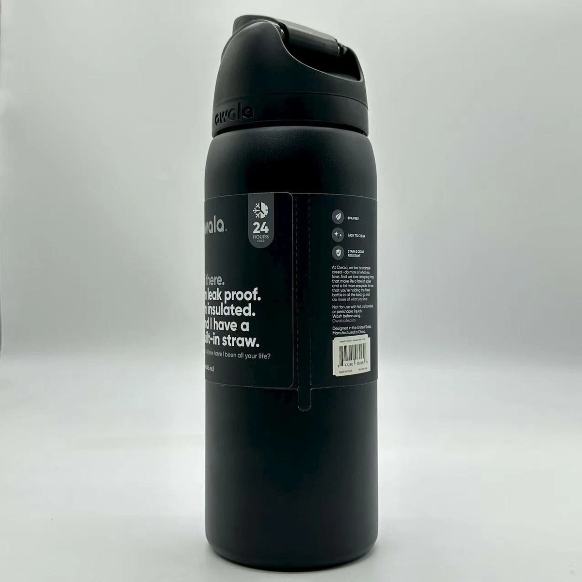 Owala FreeSip 32oz Stainless Steel Water Bottle Very Very Dark Top Quality