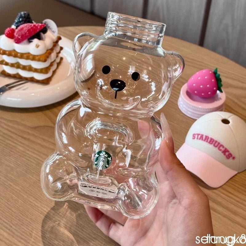 2026 Starbucks Bearista Bear Cup Tumblers Strawberry Topper Baseball Cap 600ML