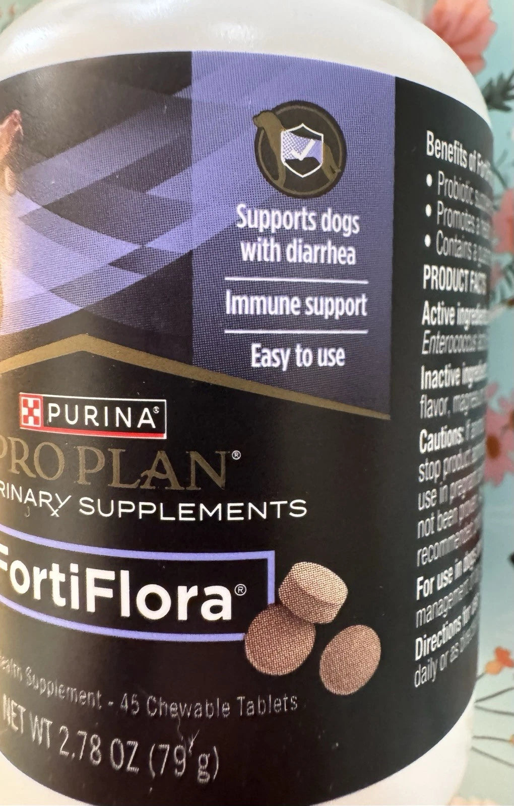 Purina Pro Plan FORTIFLORA For Dogs - 45 Chewable Tablets 12/2027