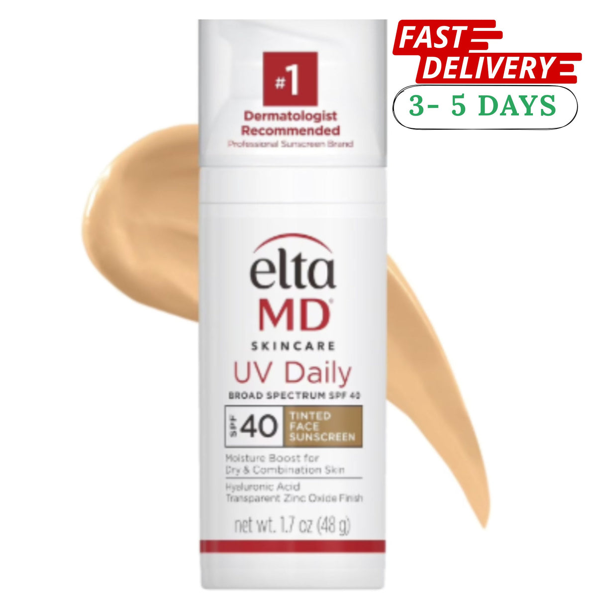 EltaMD UV Daily SPF 40 Tinted Face Sunscreen – Lightweight Moisturizing Sunscreen with Zinc Oxide & Hyaluronic Acid, 1.7 oz Eshoppingmart